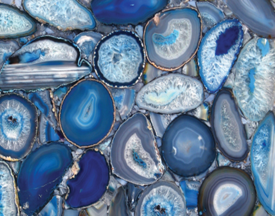 Imported Marble - Blue Agate - polished